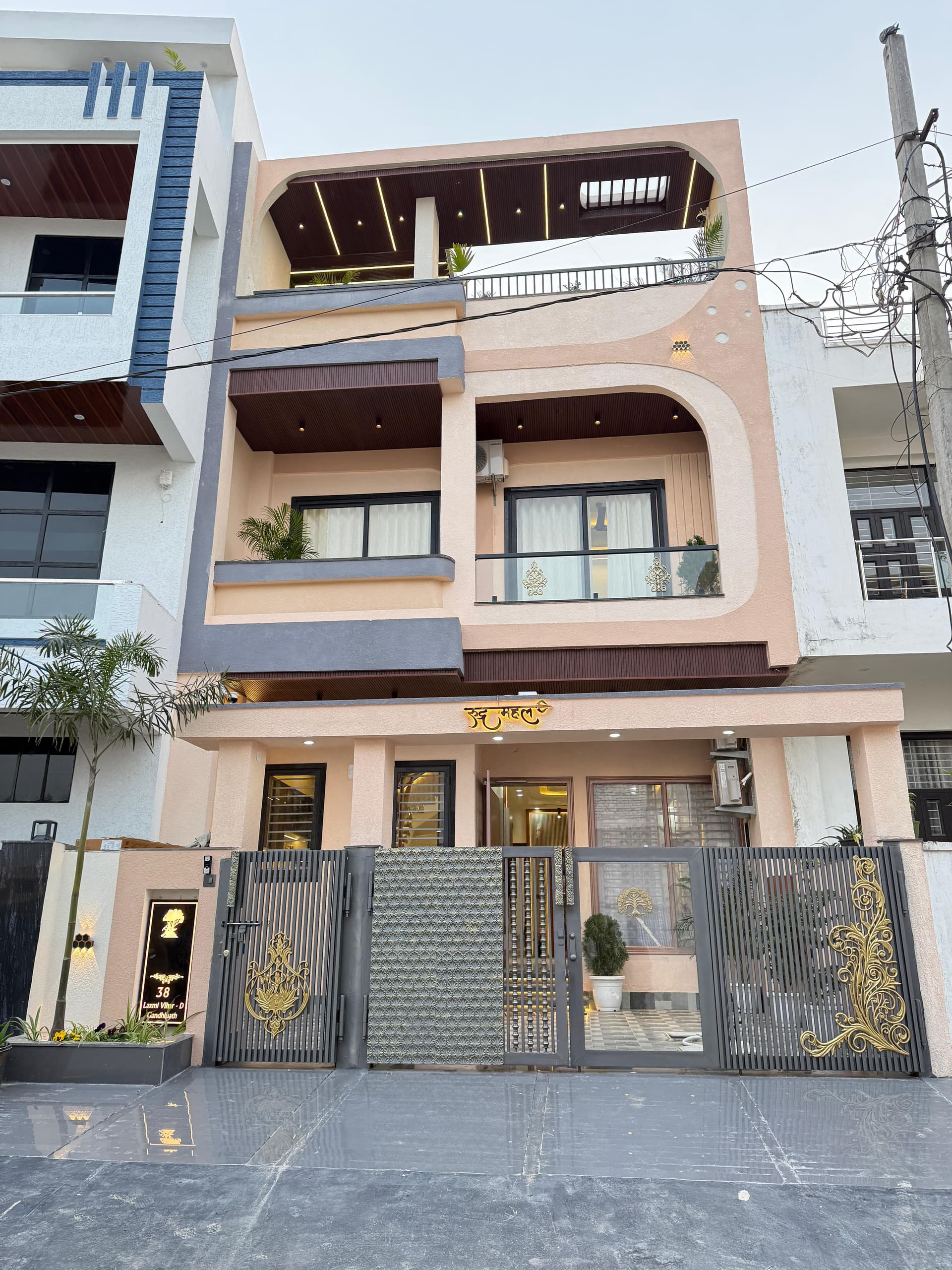 25*62=173 gaj Price- 2.71 cr 5bhk Modern interior Borwell 40ft road Fully furnished Lift Gandhi path west Vaishali nagar west Jaipur